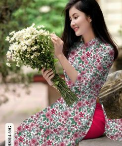 Vải áo dài hoa nguyên áo Gh8014