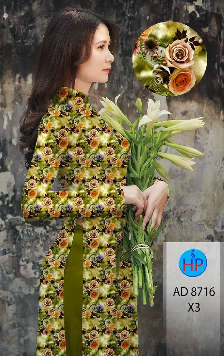 Vải áo dài hoa hồng AD 8716 - Ảnh 19