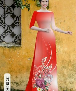 Alternative view of Vải áo dài hoa 3d HD8084