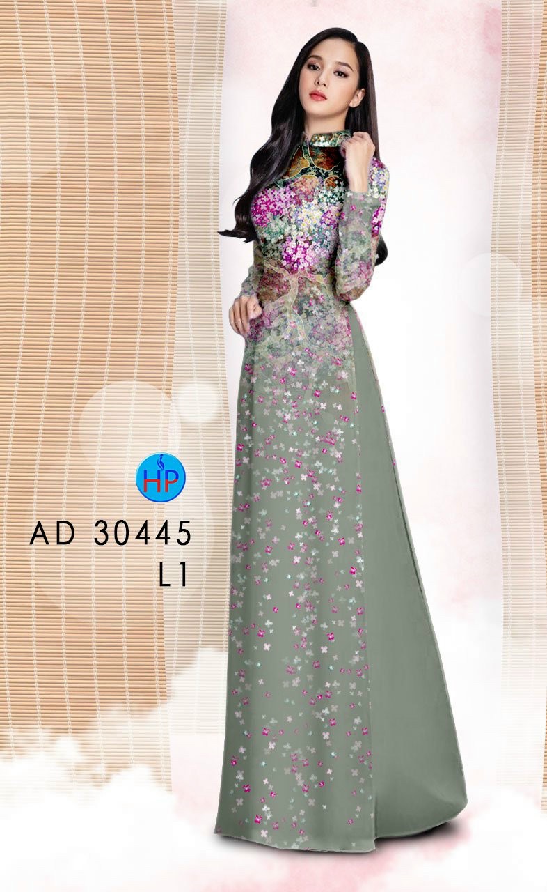 Vải áo dài hoa bồ công anh AD 30445 - Ảnh 15