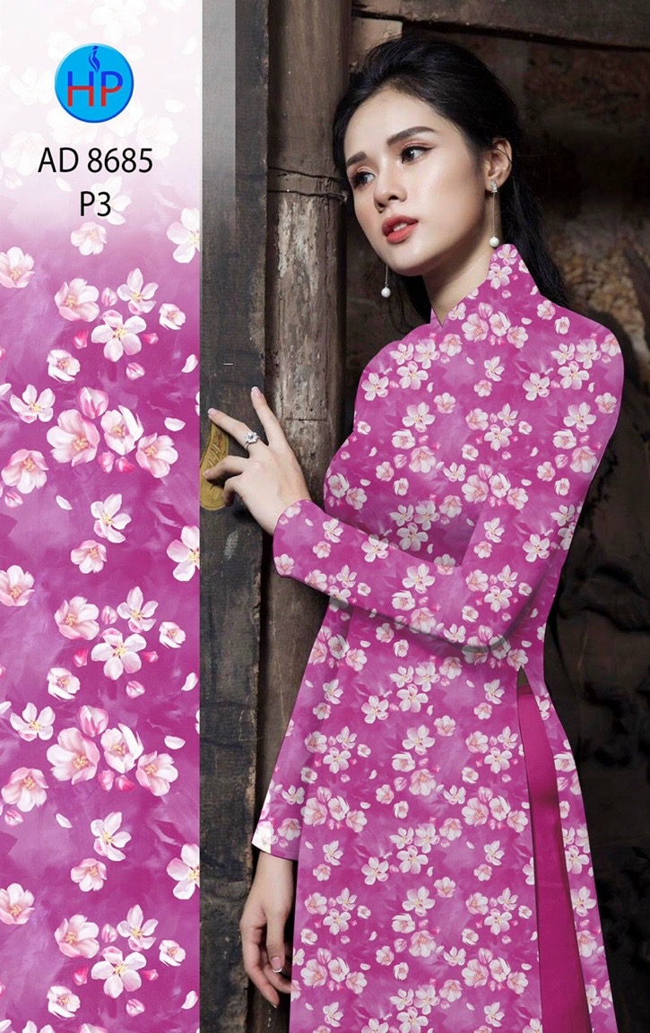 Vải áo dài hoa nhí AD 8685 - Ảnh 12