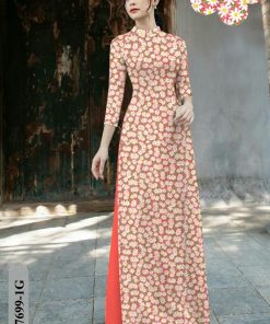 Vải áo dài hoa cúc KC7699