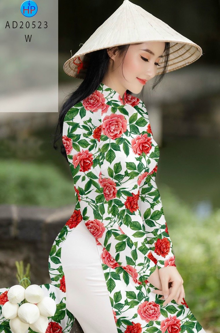 Vải áo dài hoa hồng AD 20523 - Ảnh 15