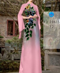 Vải áo dài hoa 3d AD 20615