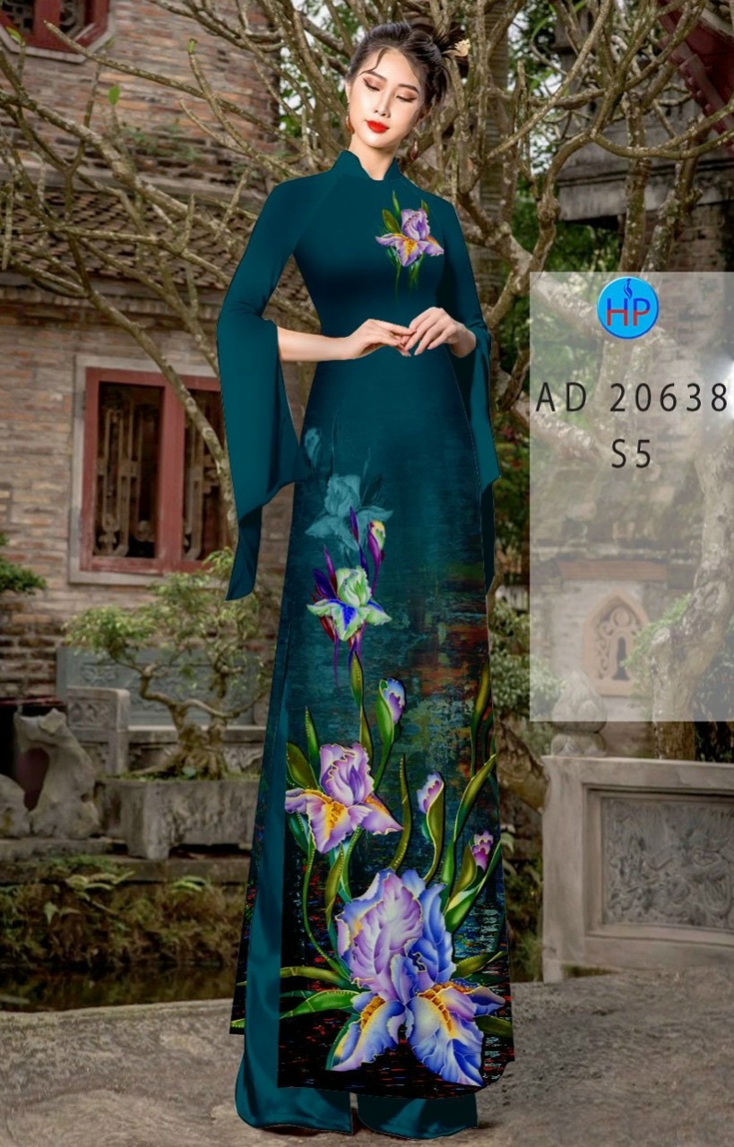 Vải áo dài hoa lan AD 20638 - Ảnh 4