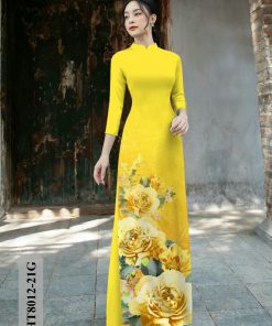 Vải áo dài hoa 3d Ht8012