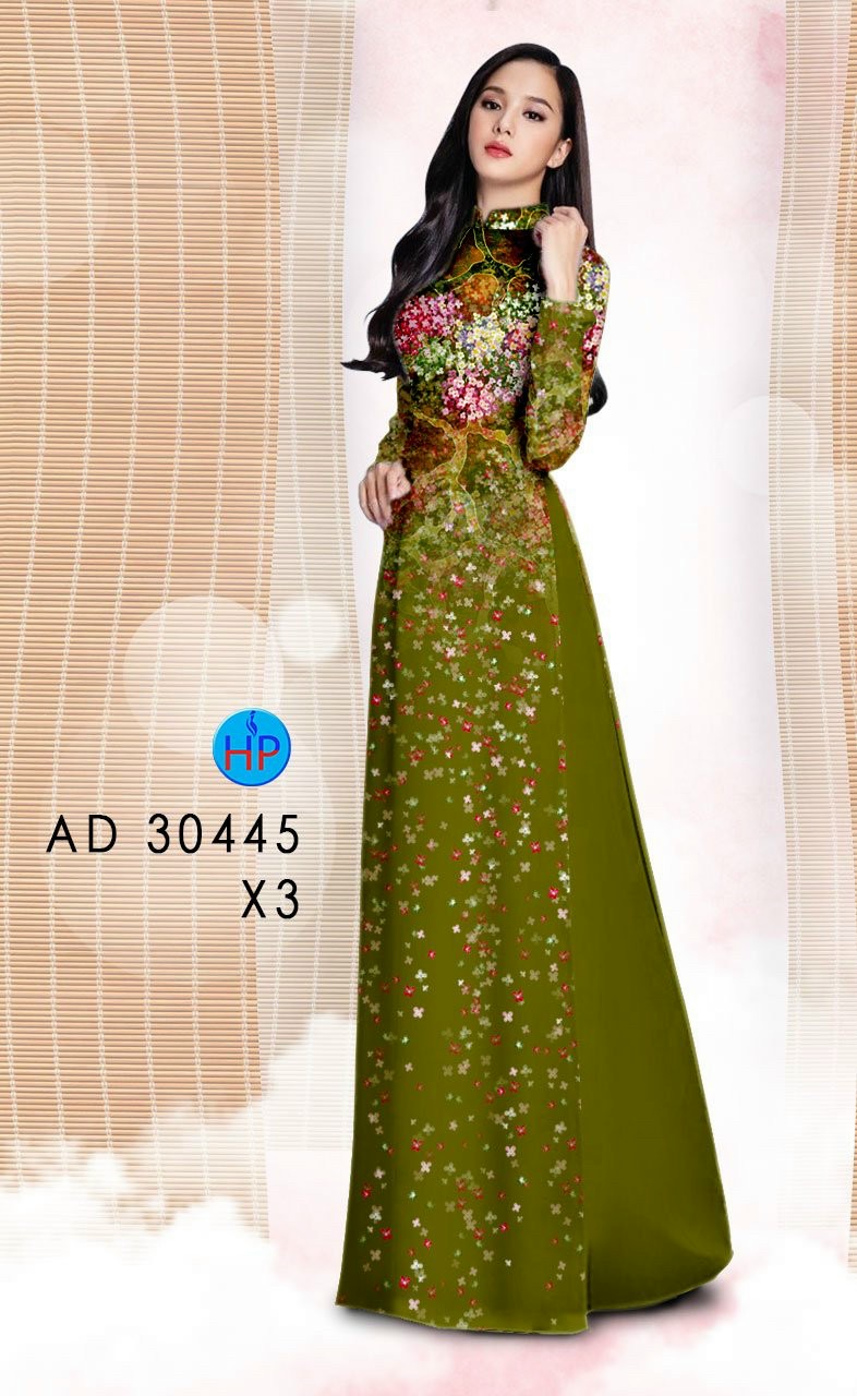Vải áo dài hoa bồ công anh AD 30445 - Ảnh 6