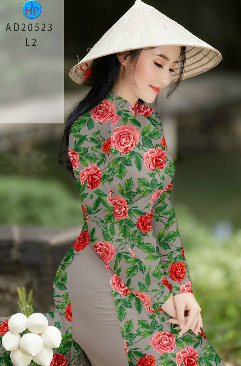 Vải áo dài hoa hồng AD 20523 - Ảnh 17