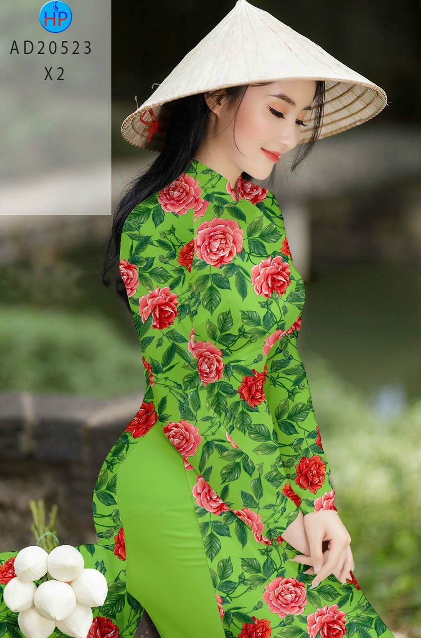 Vải áo dài hoa hồng AD 20523 - Ảnh 7