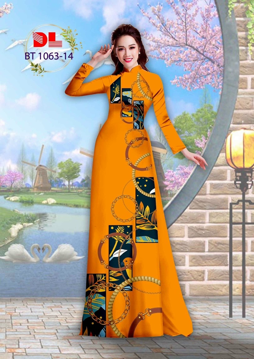 Vải áo dài hoa văn dlbt-1063 - Ảnh 11