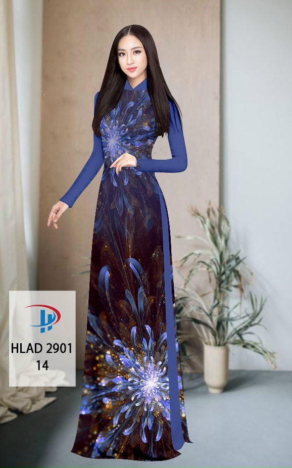 Vải áo dài hoa ảo HLad-2901 - Ảnh 4