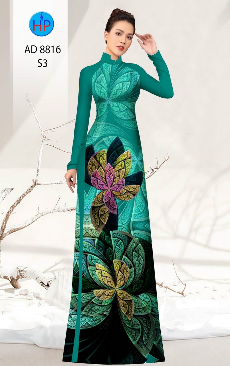 Vải áo dài hoa ảo AD 8816 - Ảnh 7