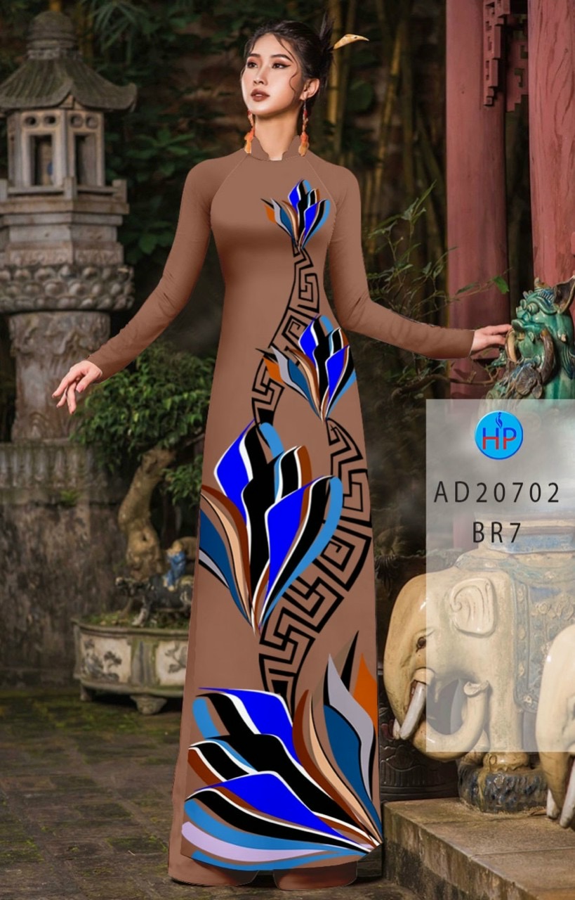 Vải áo dài hoa văn Ad 20702 - Ảnh 4
