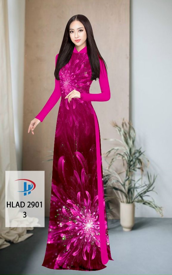 Vải áo dài hoa ảo HLad-2901 - Ảnh 6