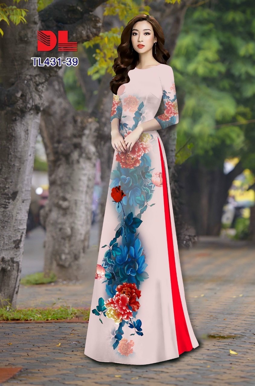 Vải áo dài hoa 3d Dltl-431 - Ảnh 7