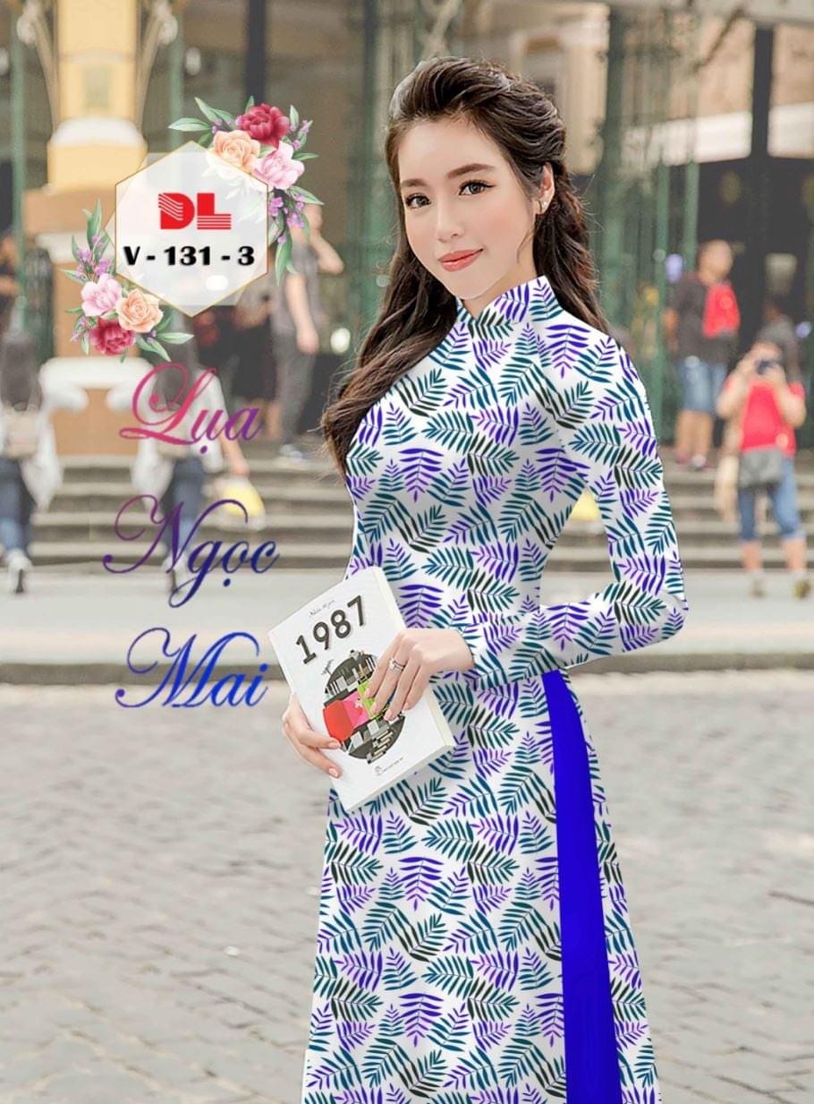 Vải áo dài chiếc lá DLv-131