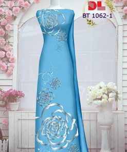Vải áo dài hoa hồng Dlbt-1062