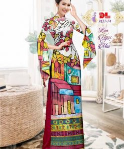 Vải áo dài hoa văn DL-9157