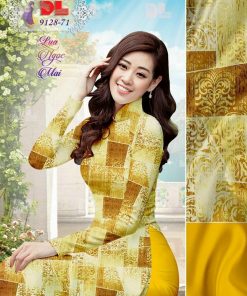 Vải áo dài hoa văn DL-9128