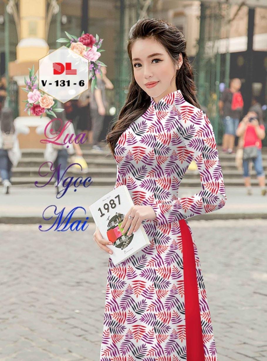 Vải áo dài chiếc lá DLv-131 - Ảnh 7