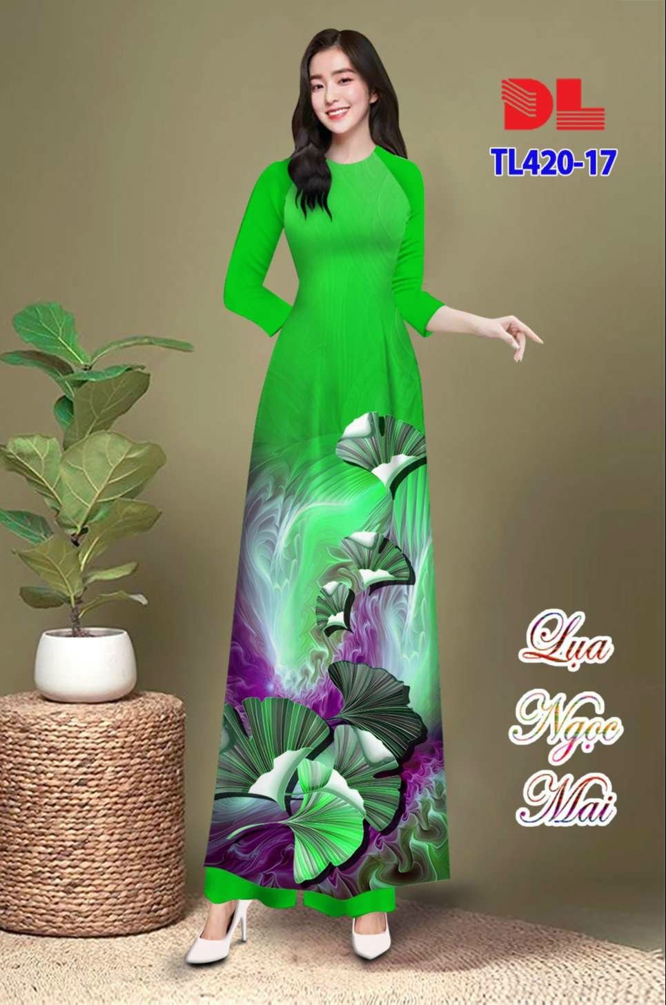 Vải áo dài chiếc lá dltl-420 - Ảnh 13