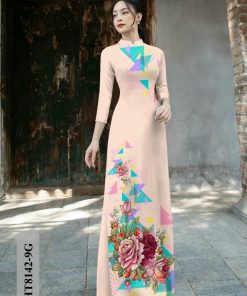 Alternative view of Vải áo dài hoa 3d HT8142