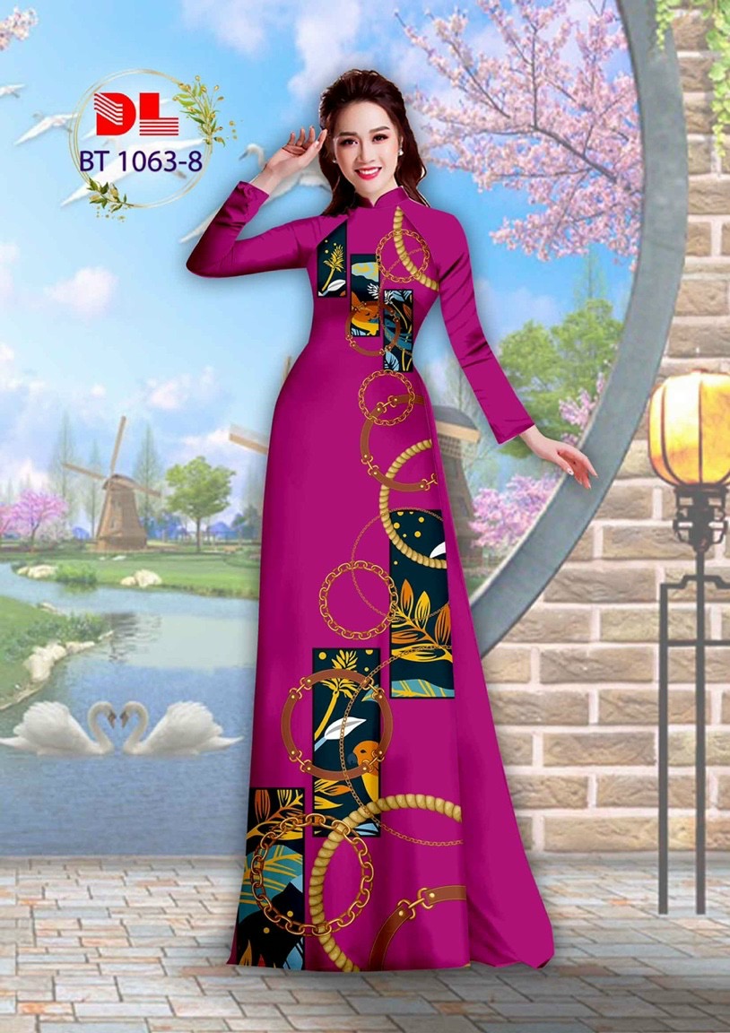 Vải áo dài hoa văn dlbt-1063 - Ảnh 6