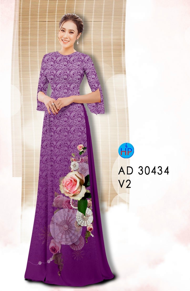 Vải áo dài hoa hồng AD 30434 - Ảnh 10