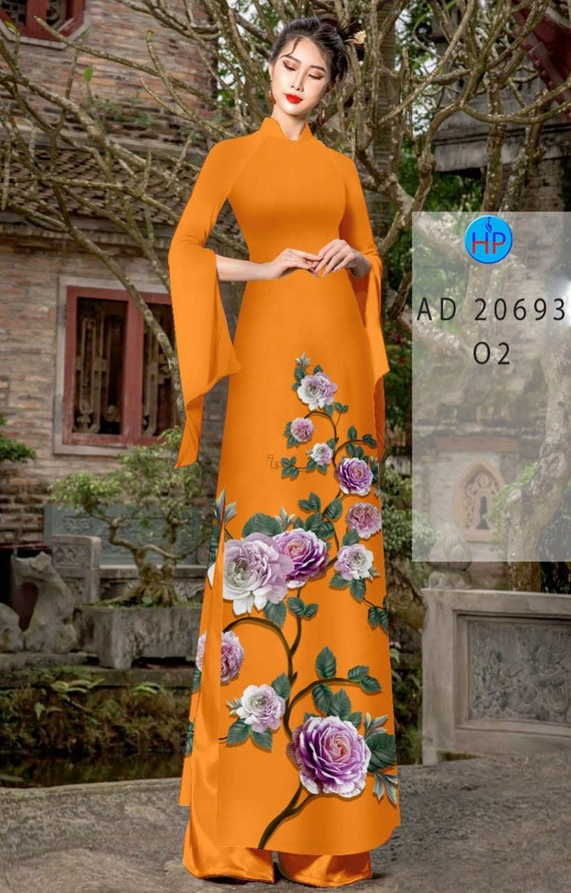Vải áo dài hoa hồng AD 20693 - Ảnh 11