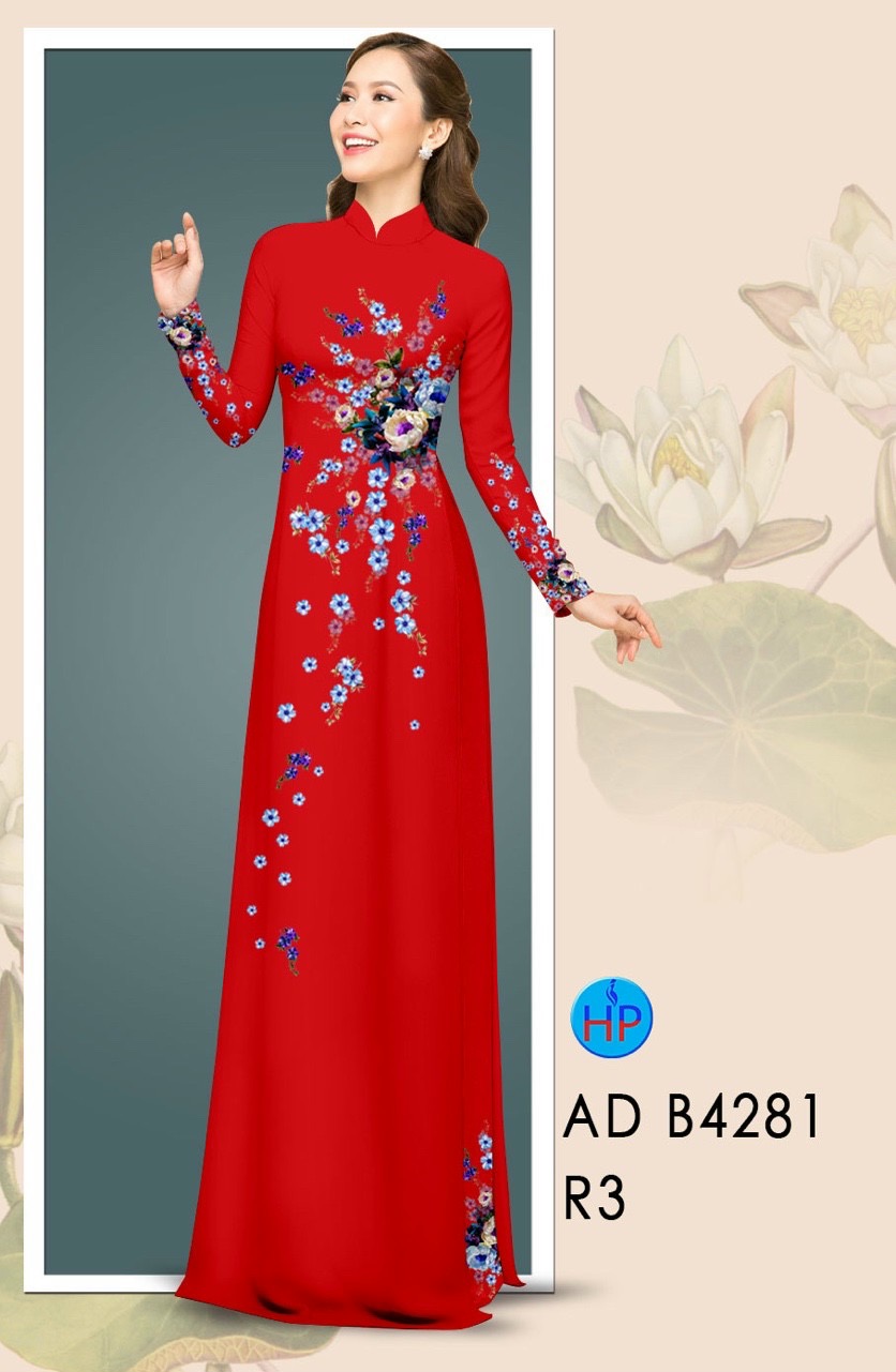 Vải áo dài hoa ngay eo AD B4281 - Ảnh 17