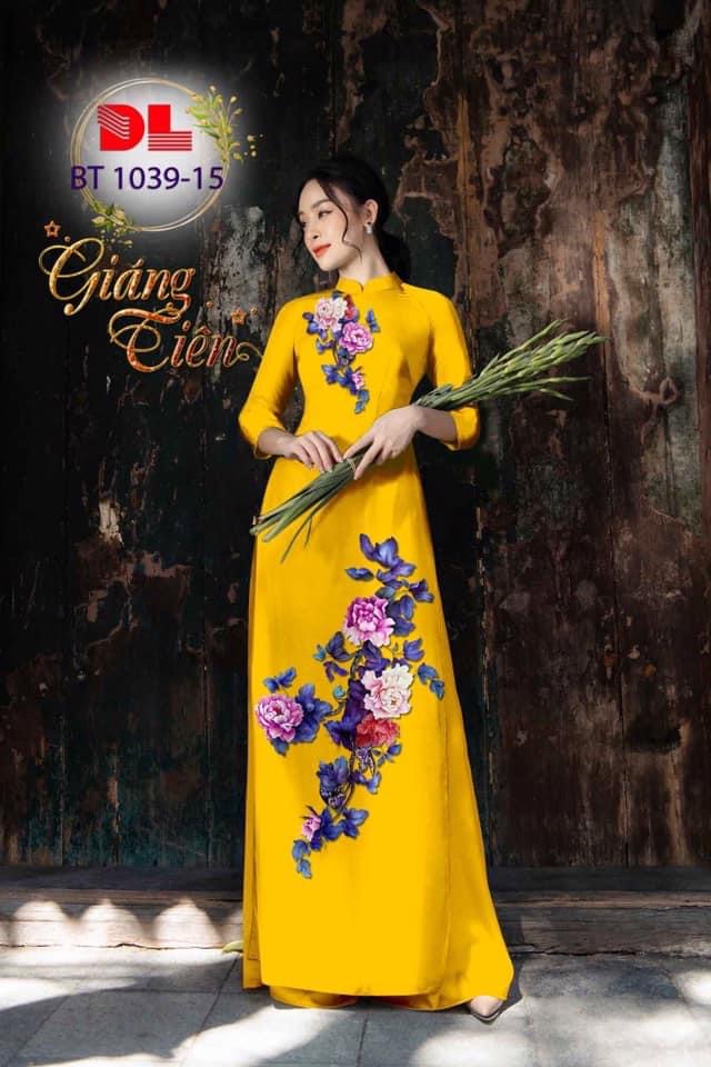 Vải áo dài hoa trên dưới Dlbt-1039 - Ảnh 12