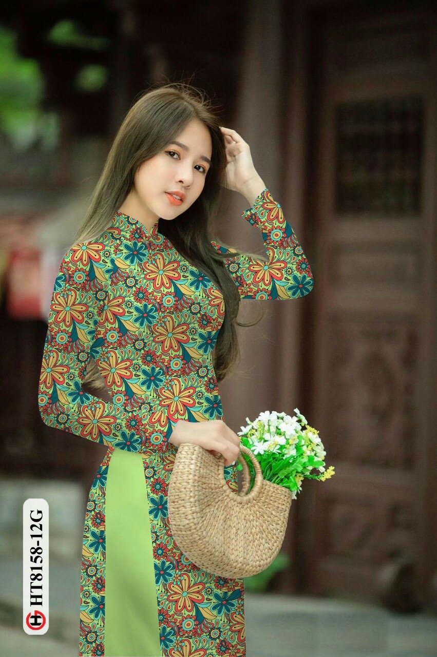 Vải áo dài hoa nguyên áo Ht8158 - Ảnh 10