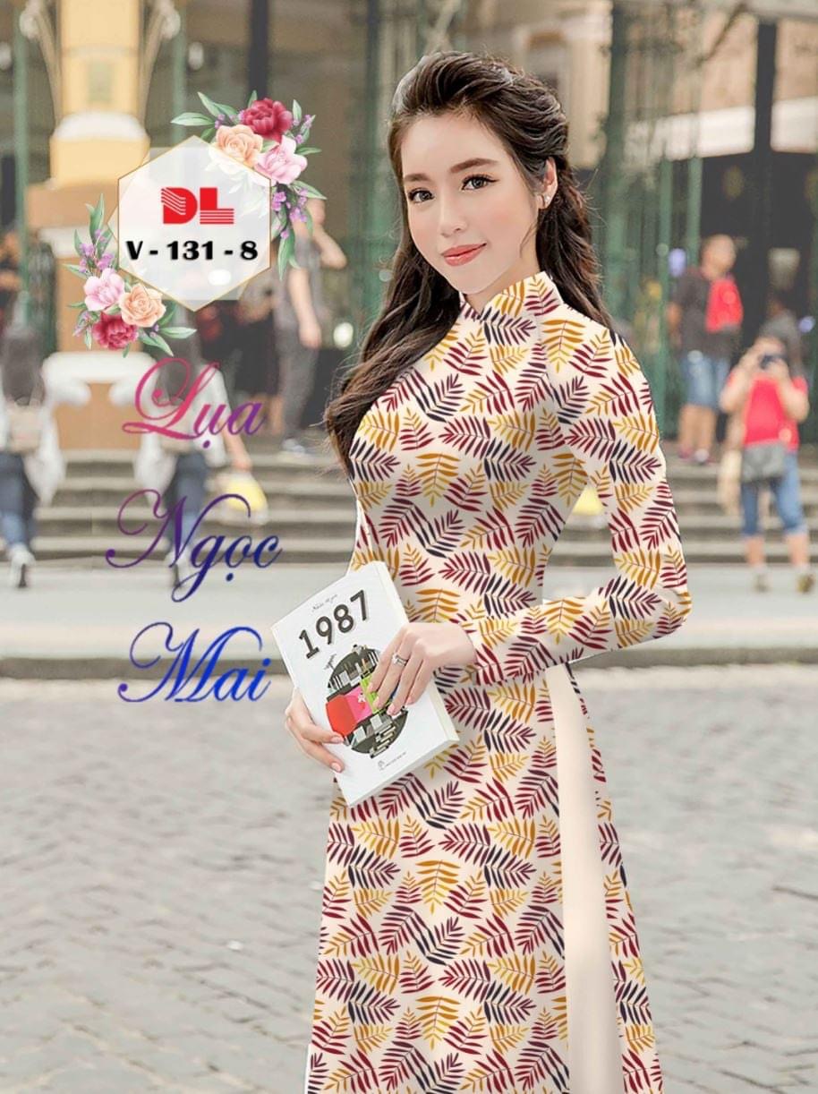 Vải áo dài chiếc lá DLv-131 - Ảnh 10