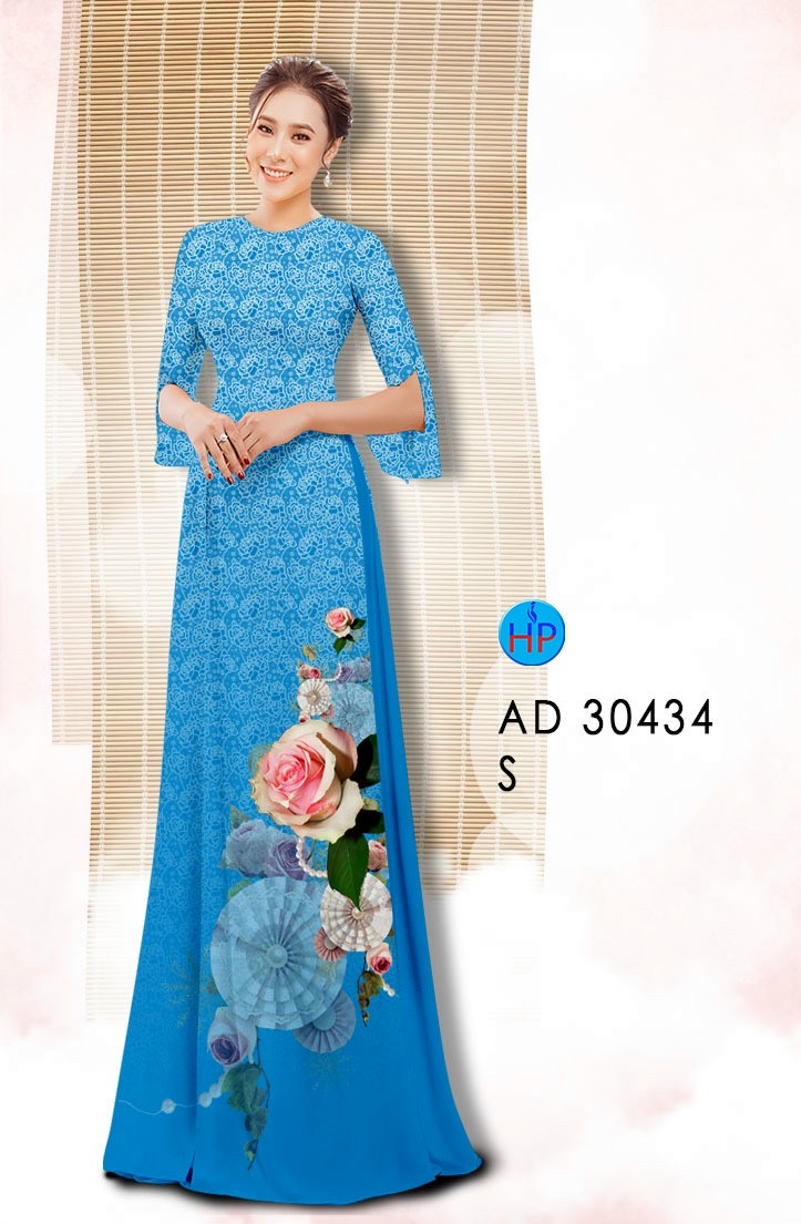 Vải áo dài hoa hồng AD 30434 - Ảnh 9
