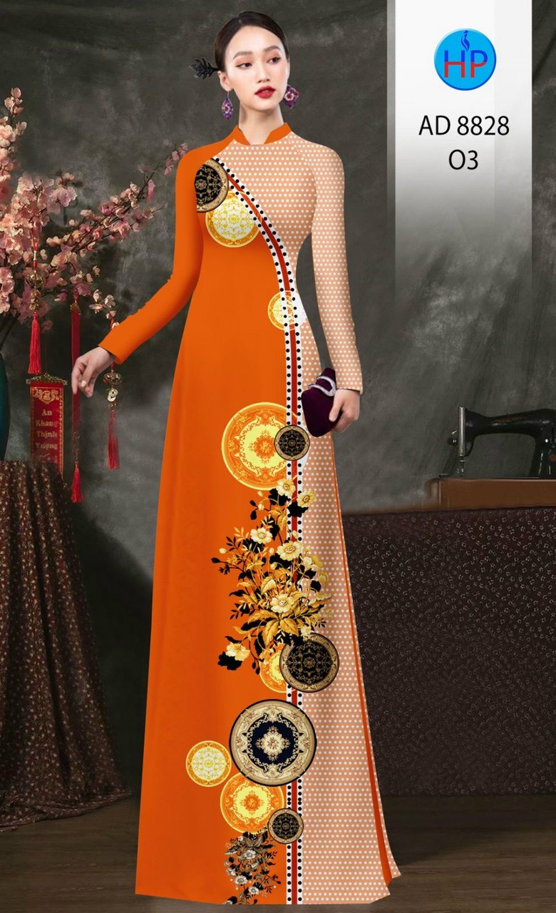 Vải áo dài hoa văn AD 8828 - Ảnh 2