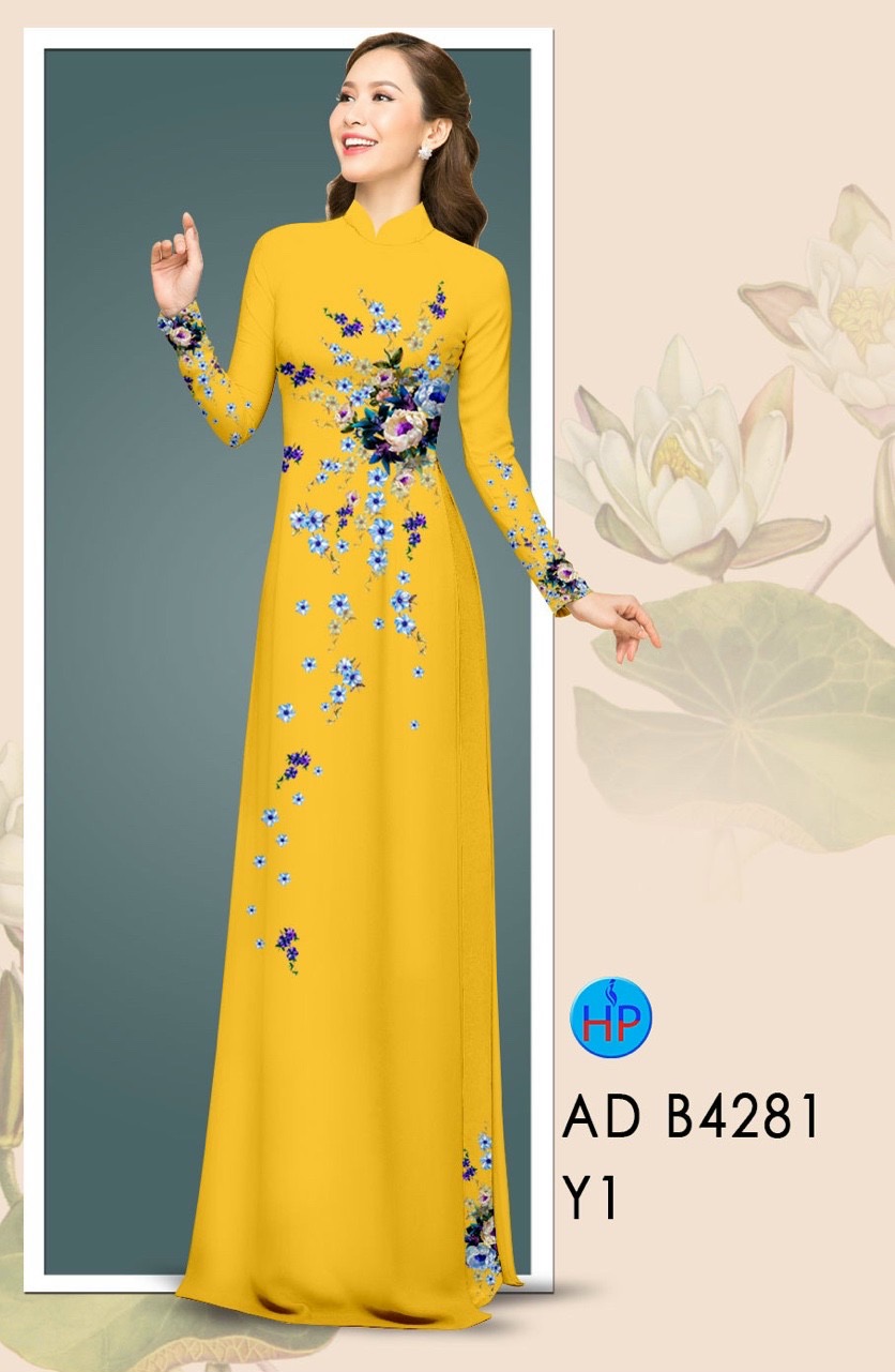 Vải áo dài hoa ngay eo AD B4281 - Ảnh 20