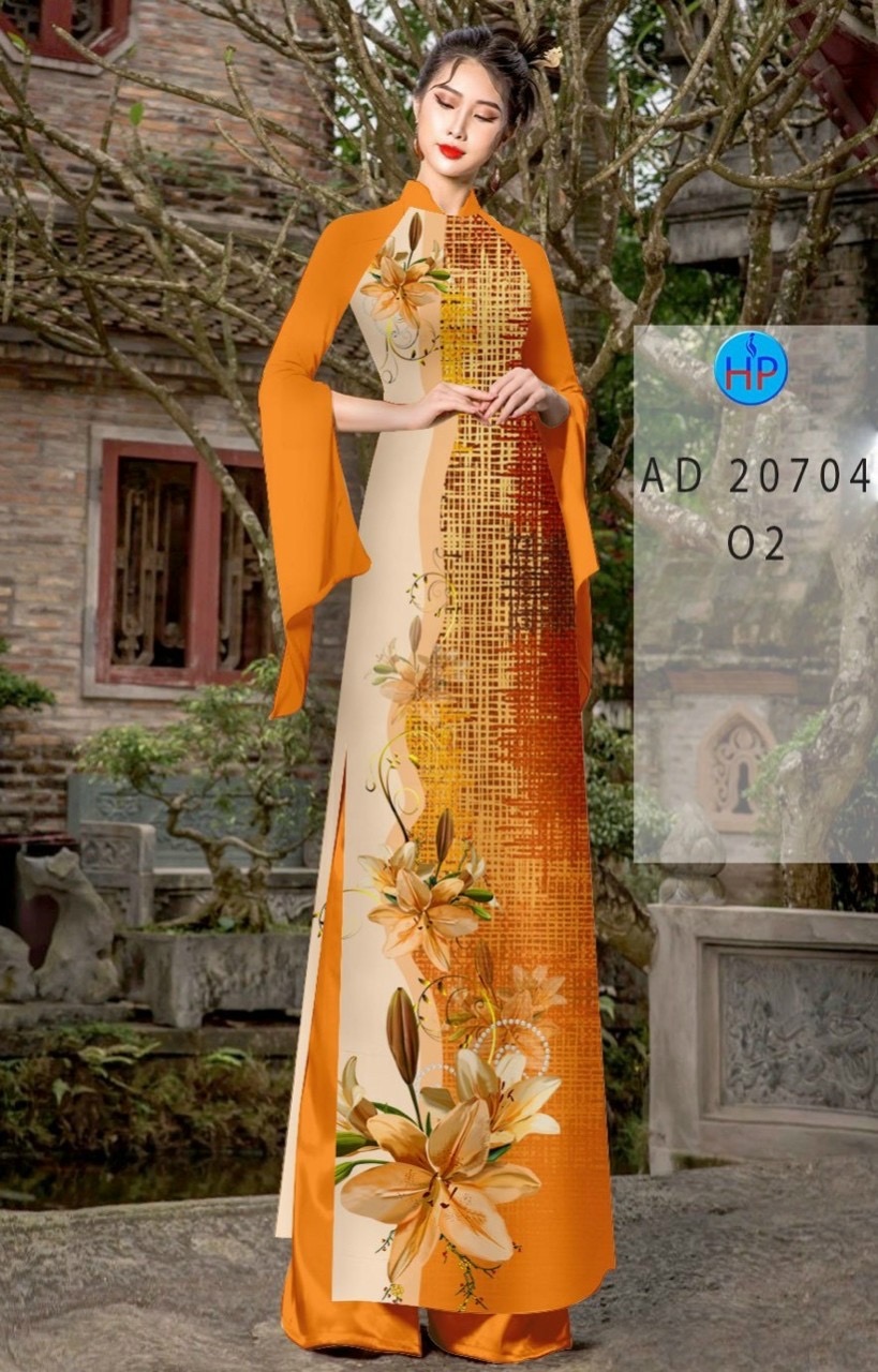 Vải áo dài hoa ly ad 20704 - Ảnh 16