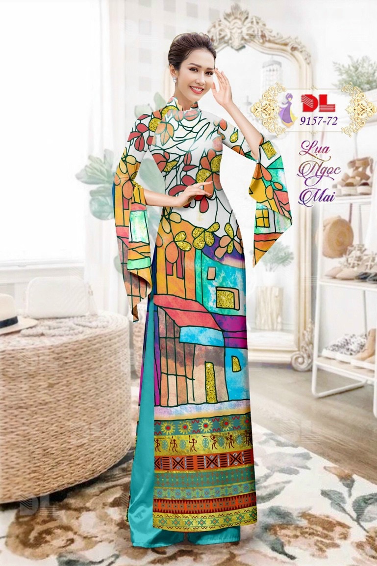 Vải áo dài hoa văn DL-9157 - Ảnh 5