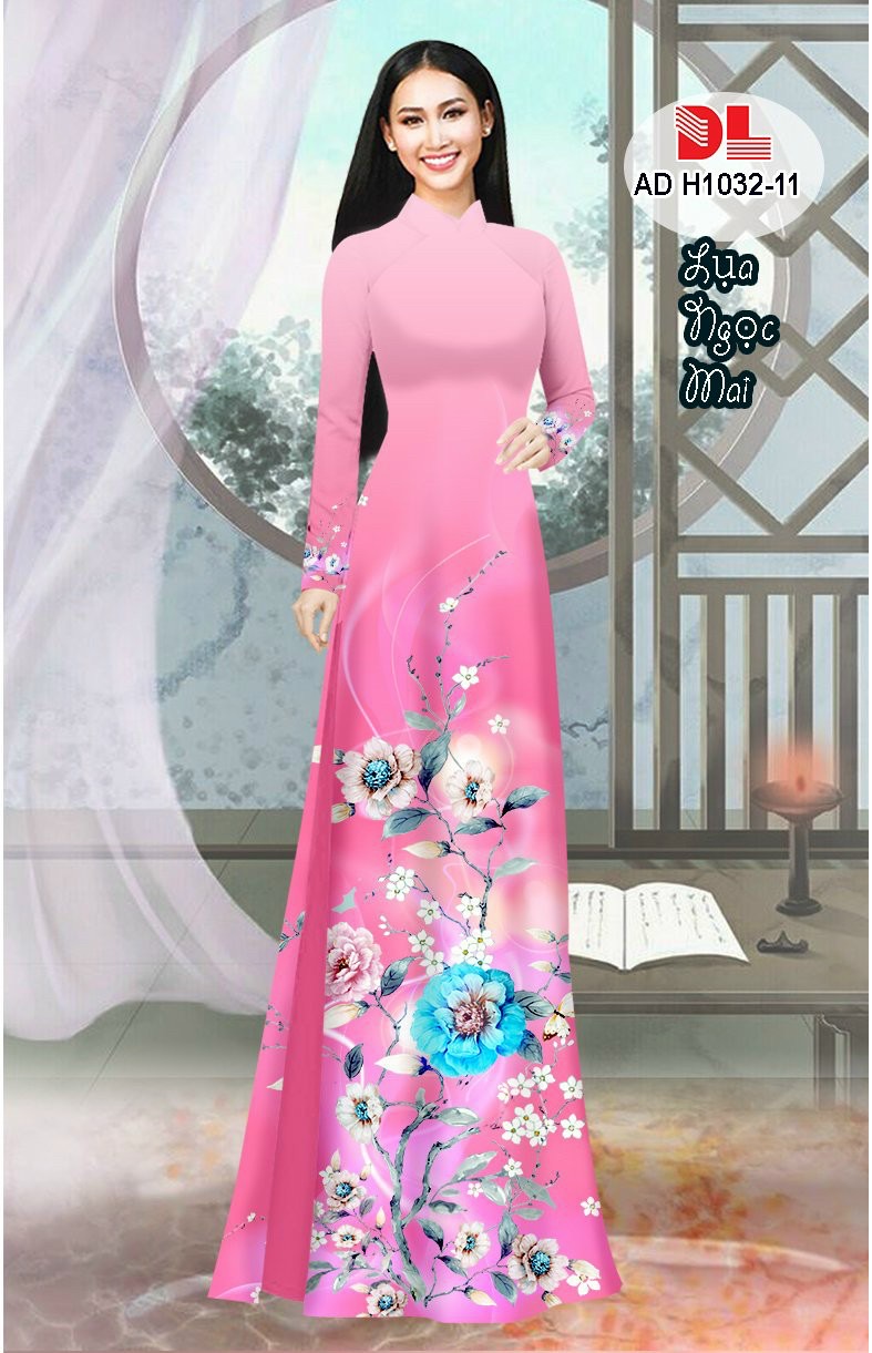 Vải áo dài hoa 3d DLadh-1032 - Ảnh 19