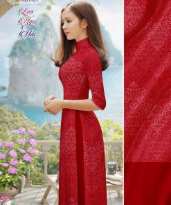 Vải áo dài hoa văn Dl-9127