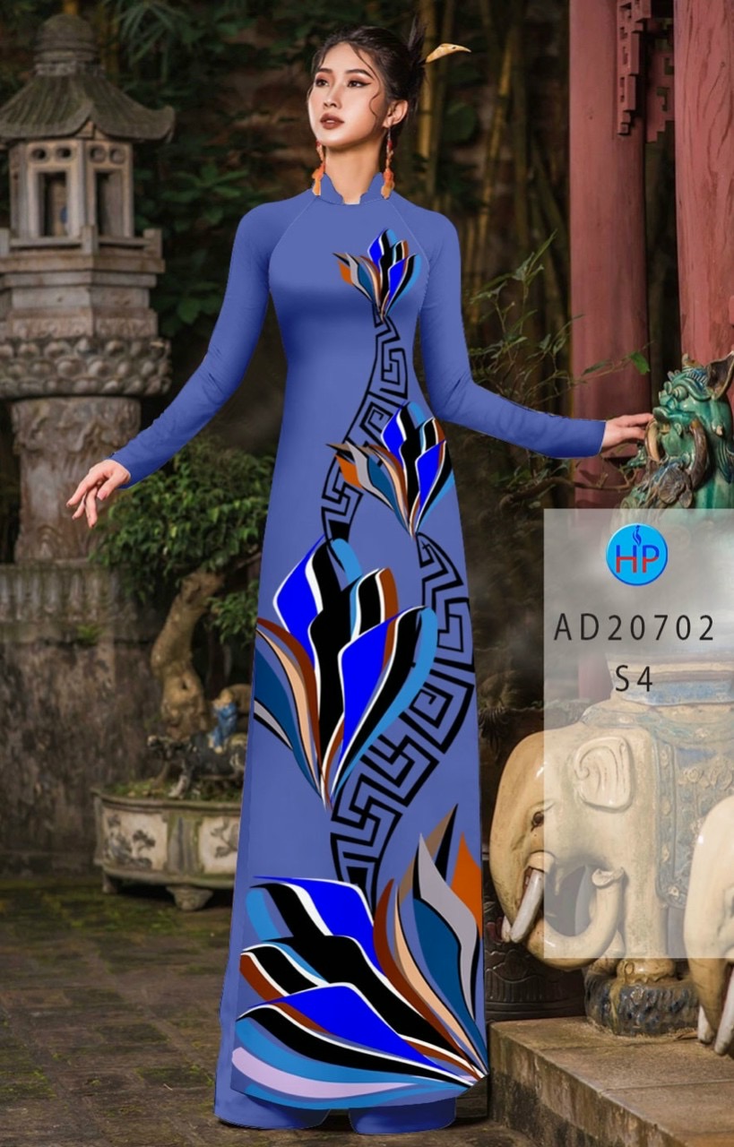 Vải áo dài hoa văn Ad 20702 - Ảnh 2