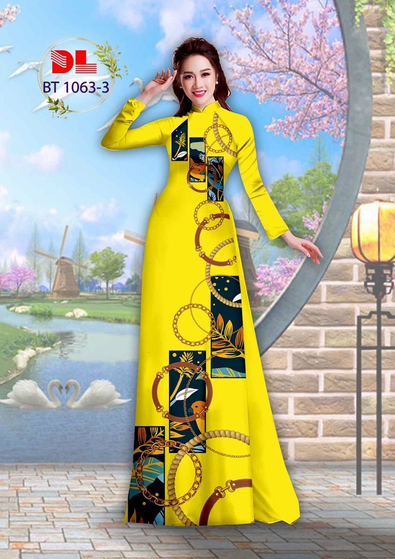 Vải áo dài hoa văn dlbt-1063 - Ảnh 13