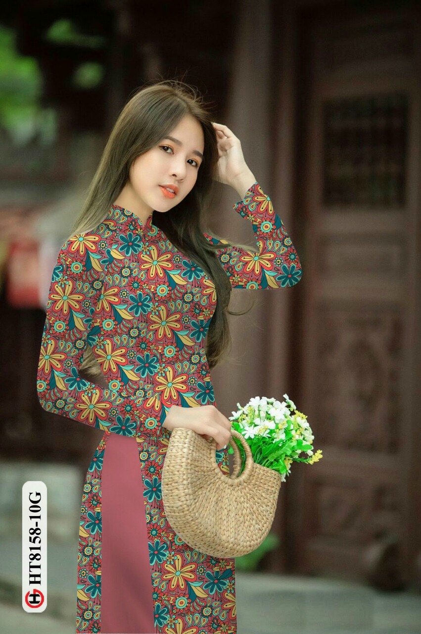 Vải áo dài hoa nguyên áo Ht8158 - Ảnh 12