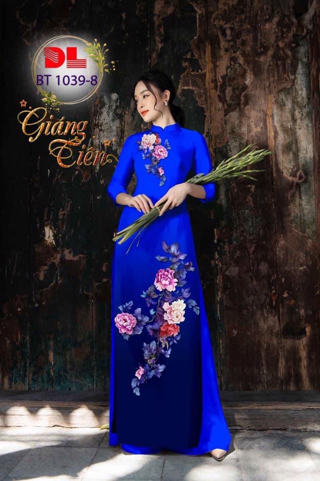 Vải áo dài hoa trên dưới Dlbt-1039 - Ảnh 9