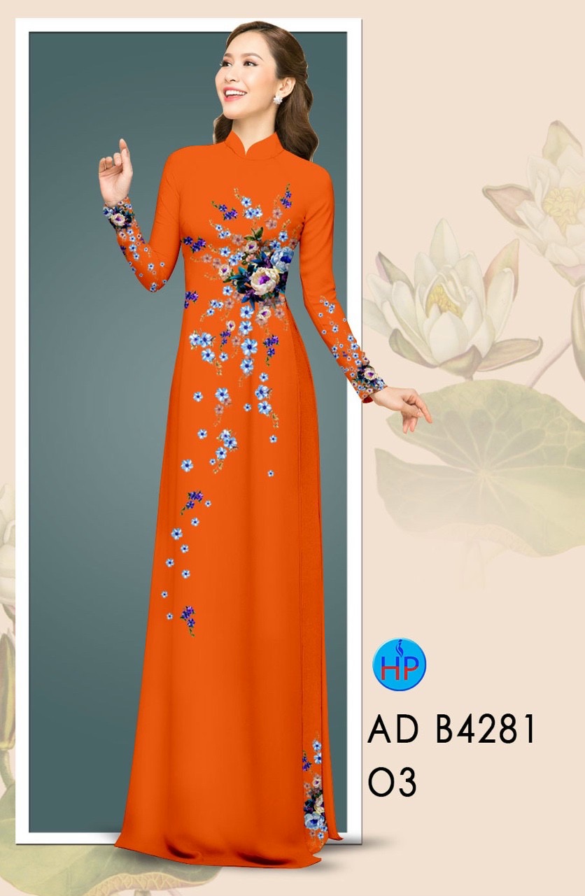 Vải áo dài hoa ngay eo AD B4281 - Ảnh 19