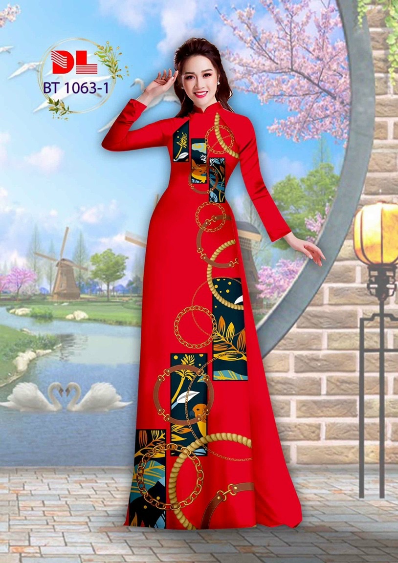 Vải áo dài hoa văn dlbt-1063 - Ảnh 14