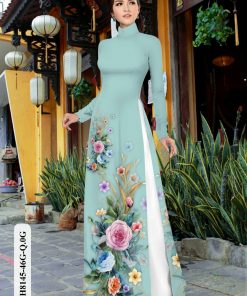 Vải áo dài hoa 3d GH8145