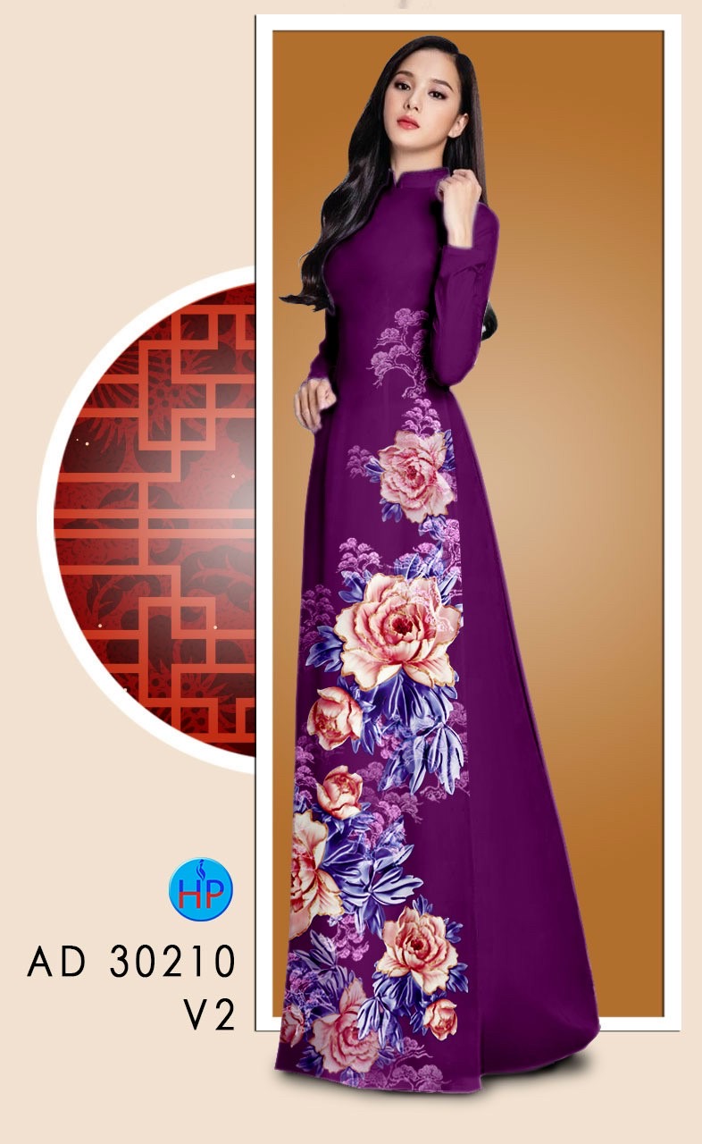 Vải áo dài hoa 3d AD 30210 - Ảnh 8