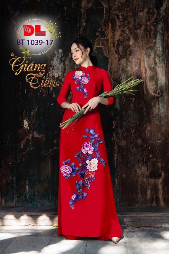 Vải áo dài hoa trên dưới Dlbt-1039 - Ảnh 10