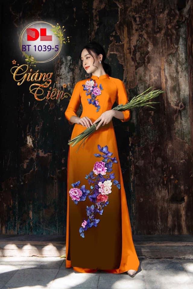 Vải áo dài hoa trên dưới Dlbt-1039 - Ảnh 6